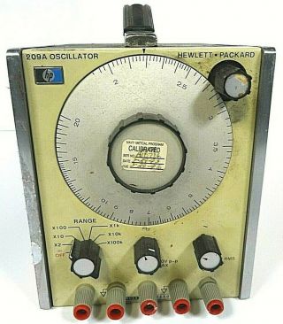Vintage Hewlett - Packard Hp 209a Oscillator Signal Generator -