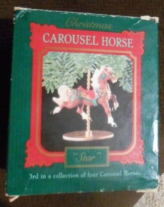 Hallmark Carousel Horse " Star " Ornament