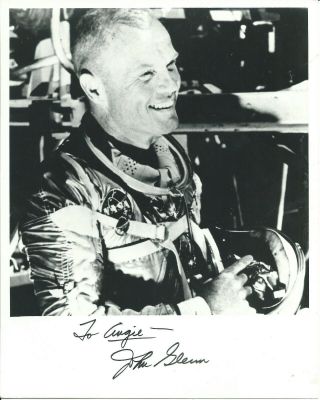 John Glenn Mercury Nasa Ohio Senator Hand Signed Autographed Photo
