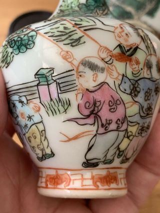19th Chinese Antique Famille Rose Porcelain Vases Tongzhi Dynasty Mark 3