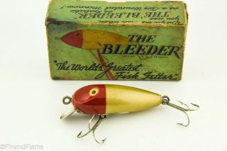 Vintage Early Texas Made Bleeder Box & Minnow Antique Fishing Lure LC6 2