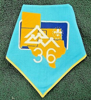 Boy Scouts 1975 14th World Jamboree Usa Contingent Troop 36 Neckerchief,