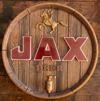 Vintage Jax Beer Spinning Motion Sign Rotating Bar Light Clock End Piece Part