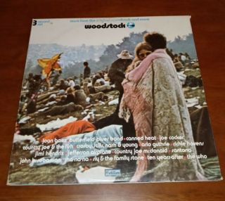 Woodstock Lp Album 3 Record Set 1970