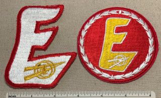 2 Vintage Explorer Scout Boy Scouts Badge Patches Jacket Camp Bsa Red E