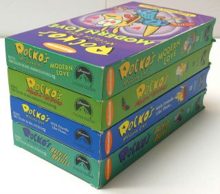 ROCKO ' S MODERN LIFE VHS Vintage 90 ' s Nickelodeon COMPLETE SERIES SET RARE OOP VG 3