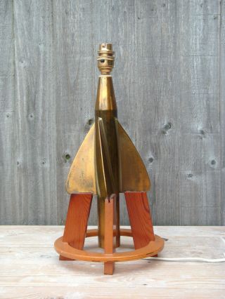 Unique Vintage T Walker & Son Cherub Brass Ship Log Spinner Lamp