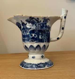 Very Fine Qianlong Chinese Export Porcelain Blue And White Helmet Shaped Jug
