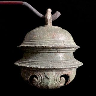 Antique Southeast Asia Bronze Elephant Bell Khmer Kingdom 12th - 13th C