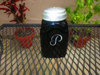 Vintage Black Milk Glass Pepper Shaker