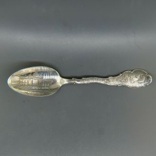 1898 Trans - Mississippi Exposition Sterling Souvenir Spoon Omaha Nebraska