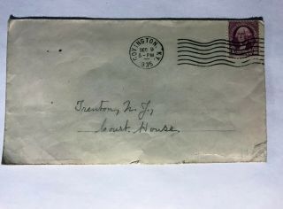 Rare Vintage 1935 Charles Lindbergh Hauptmann Trial Letter Trenton Court House