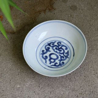 A Chinese Blue And White Flower Design Plate