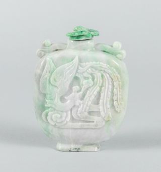 Massive Chinese Antique Jade Jadeite Snuff Bottle