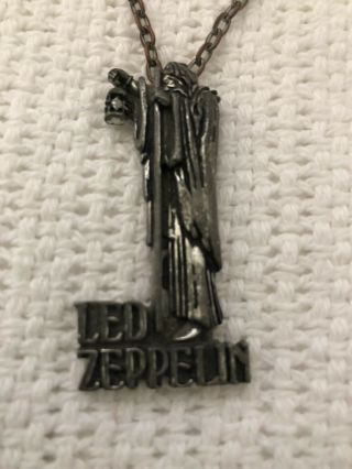 Led Zeppelin Reaper Vintage 1993 Pewter Pendant Uk Import Poker/alchemy Rare