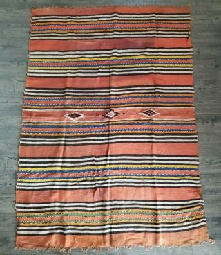 Vintage - Navajo Southwest - Hand Woven - Multicolored - Blanket - 76x54