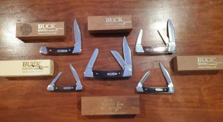 Hard To Find Vintage Buck Knife Full Set Of Pre - 1986 700 Series Pocket Knives