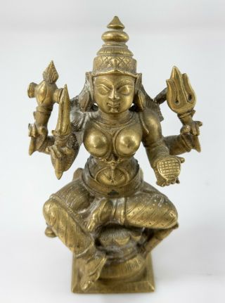 Antique Indian Cast Brass Bronze Hindu Deity Shiva Vishnu Statue Figure