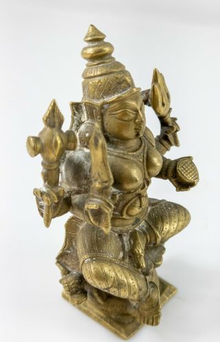 Antique Indian Cast Brass Bronze Hindu Deity Shiva Vishnu Statue Figure 2