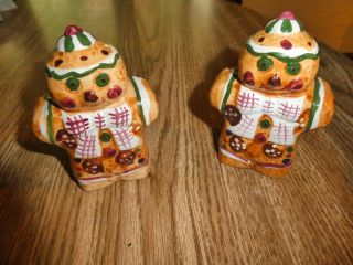 Jay Imports Gingerbread Man Salt And Pepper Shakers Vintage 1996 Holiday Season