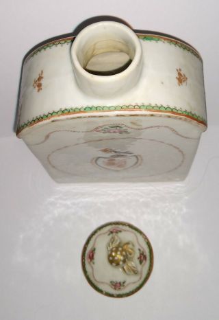 Antique Chinese Export Porcelain Tea Caddy w/Original Lid 1775 - 90 18th Century 6