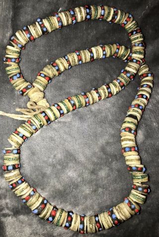 Authentic Antique Buddhist Kapala Skull Mala Meditation Beads Necklace