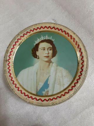 Vintage Tin Commemorative Hrm Queen Elizabeth Ii 1953 Coronation Mackintosh 