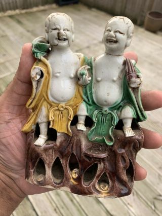 Antique Chinese Twins Kangxi 18th Century
