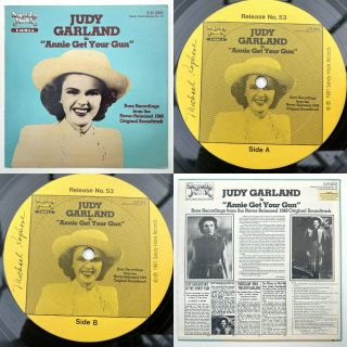 Judy Garland Annie Get Your Gun Soundtrack Lp Sandy Hook (usa) Ex/ex 1981 H Keel