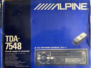 Alpine Tda - 7548 Radio Cassette Receiver Vintage