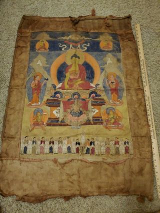 Large Size Antique? Chinese? Nepal? Buddhas Tibetan Thangka Hand Painting.
