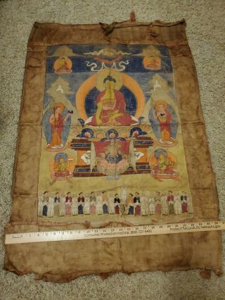 Large Size Antique? Chinese? Nepal? Buddhas Tibetan Thangka Hand Painting. 2