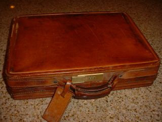 Vintage Hartmann Brief Case / Luggage All Leather Great Patina,  Brass Locks