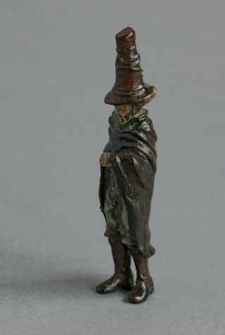 Vintage COLD PAINTED BRONZE Miniature WISE MAN Soothsayer WIZARD Luck/Wisdom 2