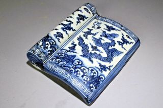 A Chinese Dragon - Decorating Blue And White Porcelain Statue