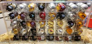 Nfl Riddell Pocket Pro Bowl Winners Set,  Rare,  Vintage,  Nfl With Display