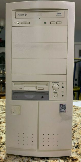Vintage Custom Pc Pentium Ii 400 Mhz Windows 98 Se 128mb Ram 160gb Hdd