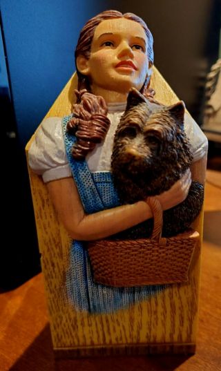 Enesco The Wizard Of Oz Dorothy And Toto Wooden 3d Figurine