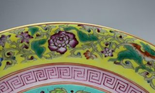 OLD FINE CHINESE FAMILLE ROSE PORCELAIN DISH YONGZHENG MARKED (E7) 3