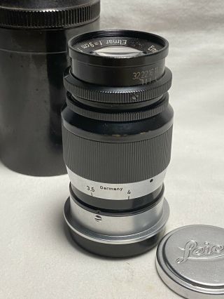 Exc,  Leica Leitz 9cm f4 Elmar Screwmount LTM M39 Vintage 90 Elmarit Summicron 3