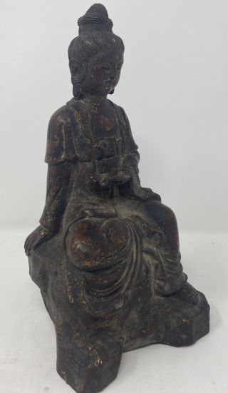 A Chinese Gilt Bronze Figure Of Guanyin 2