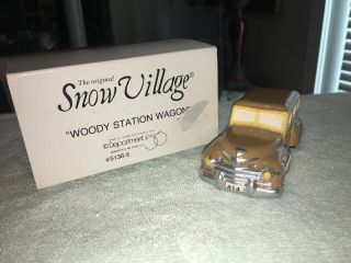 Snow Village Dept 56 Woody Station Wagon Accessory - 5136 - 5