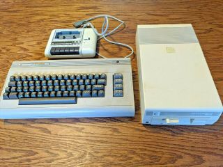 Vintage Commodore 64 C64 Bundle W/computer System,  1541 Disk Drive,  Cassette C2n