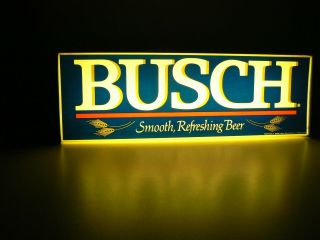 Anheuser Busch Busch Smooth Refreshing Beer Vintage 1979 Light Up Hanging Sign