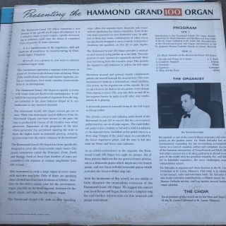 2 Presenting The Hammond Grand 100 Organ Mario Salvador LP Different Covers 3