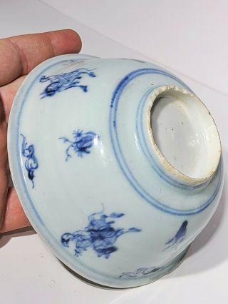 18th c Antique Chinese Blue & White Porcelain Bowl 6