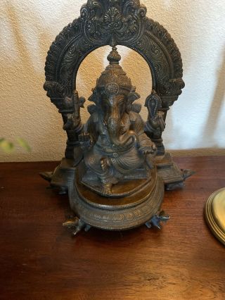 India Ganesh Elephant God Hinduism Bronze Statue