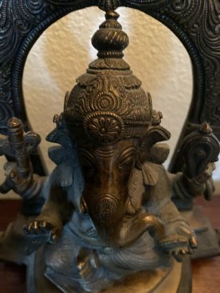 India Ganesh Elephant God Hinduism Bronze Statue 3