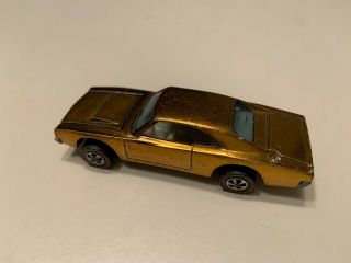 1969 Hot Wheels Redline Custom Dodge Charger Gold Vintage Diecast Car