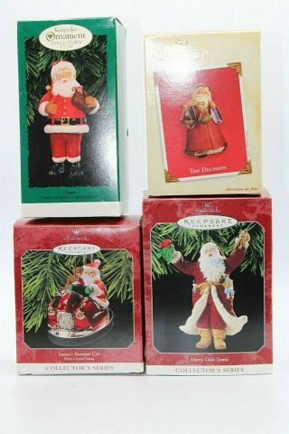 Hallmark Set Of 4 Santa Keepsake Ornaments
